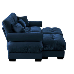 Super Comfort Oversized Modular Sectional Sofa With Movable Ottoman