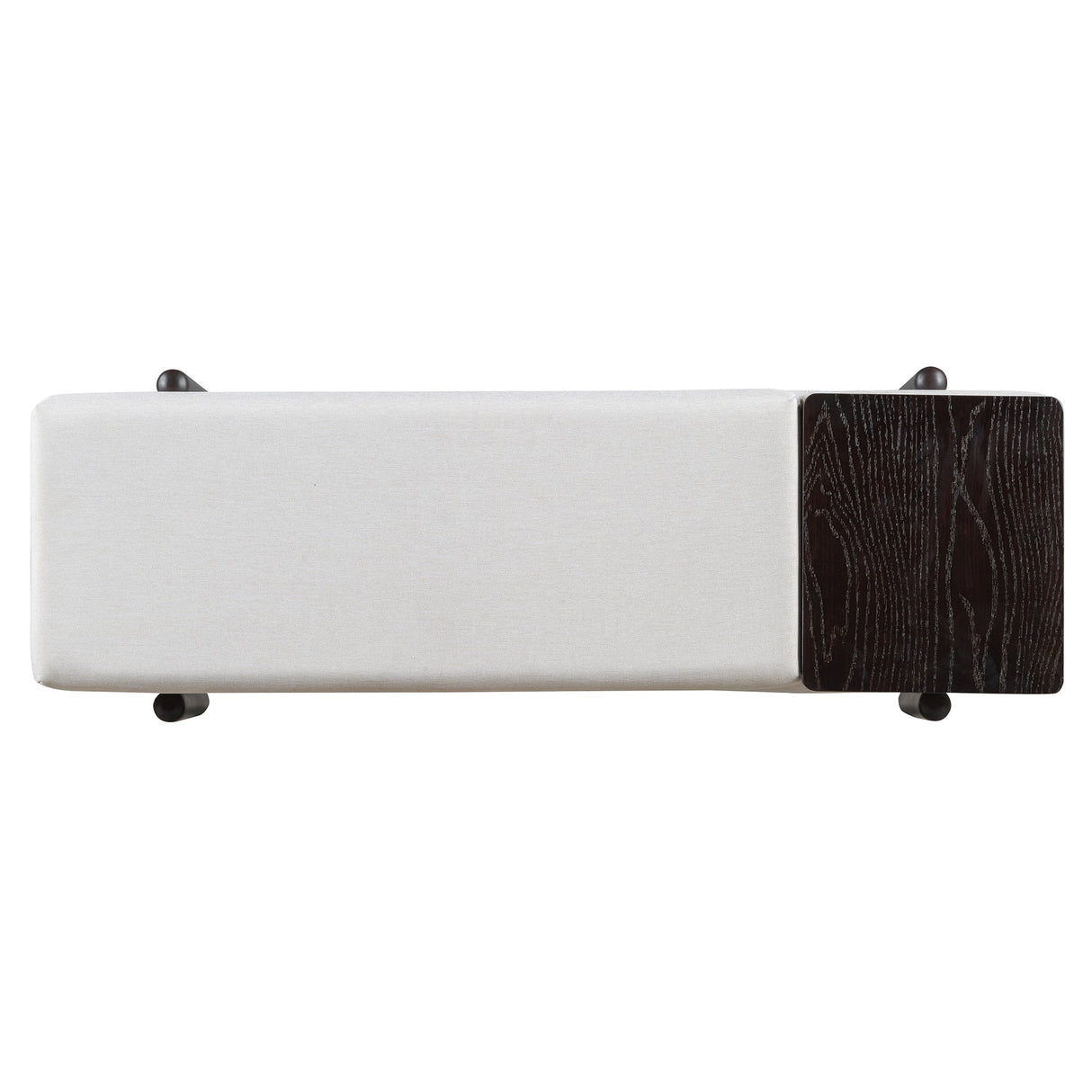 TREXM Farmhouse Upholstered Storage Bench with Hidden Compartment - Espresso