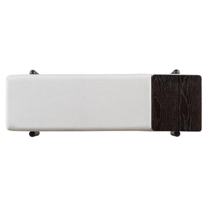 TREXM Farmhouse Upholstered Storage Bench with Hidden Compartment - Espresso