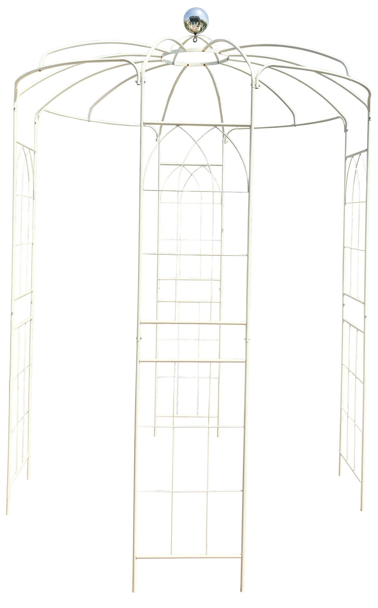 Metal Garden Arch Iron Garden Arbors Gazebo Dia High Birdcage Shape Pergola Pavilion For Wedding Ceremony