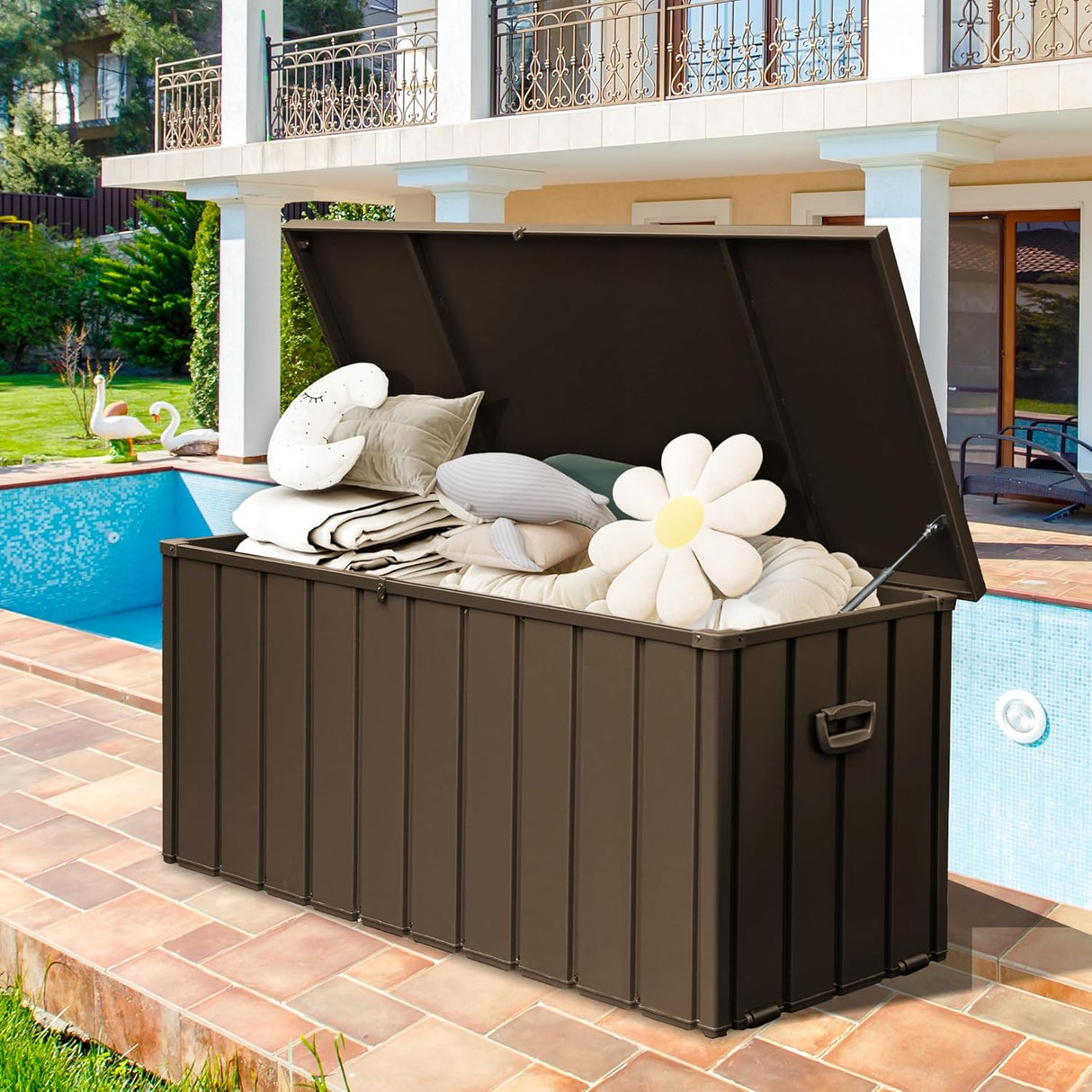 190 Gallon Metal Deck Box