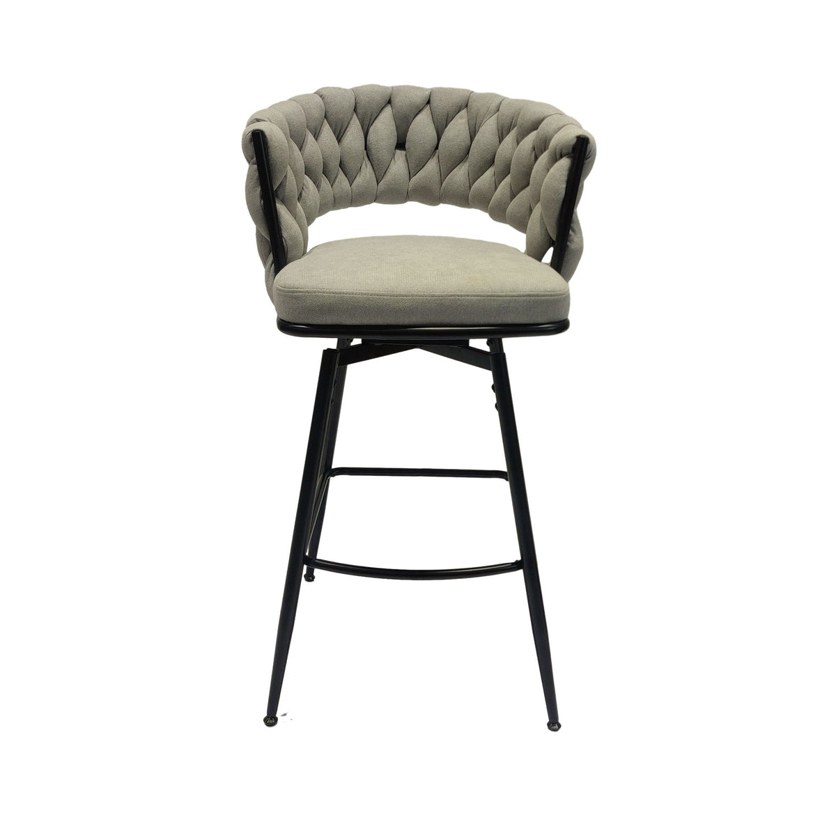 Bar Stool 360 Swivel With Back Footrest