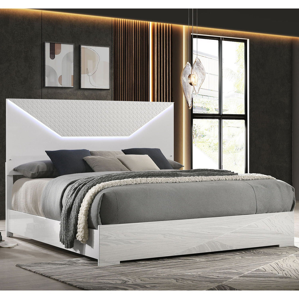 Pierce - Panel Bed LED Headboard