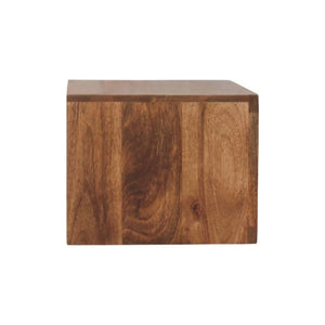 Solid Wood Arno Wall-Mounted Nightstand in Golden Teak