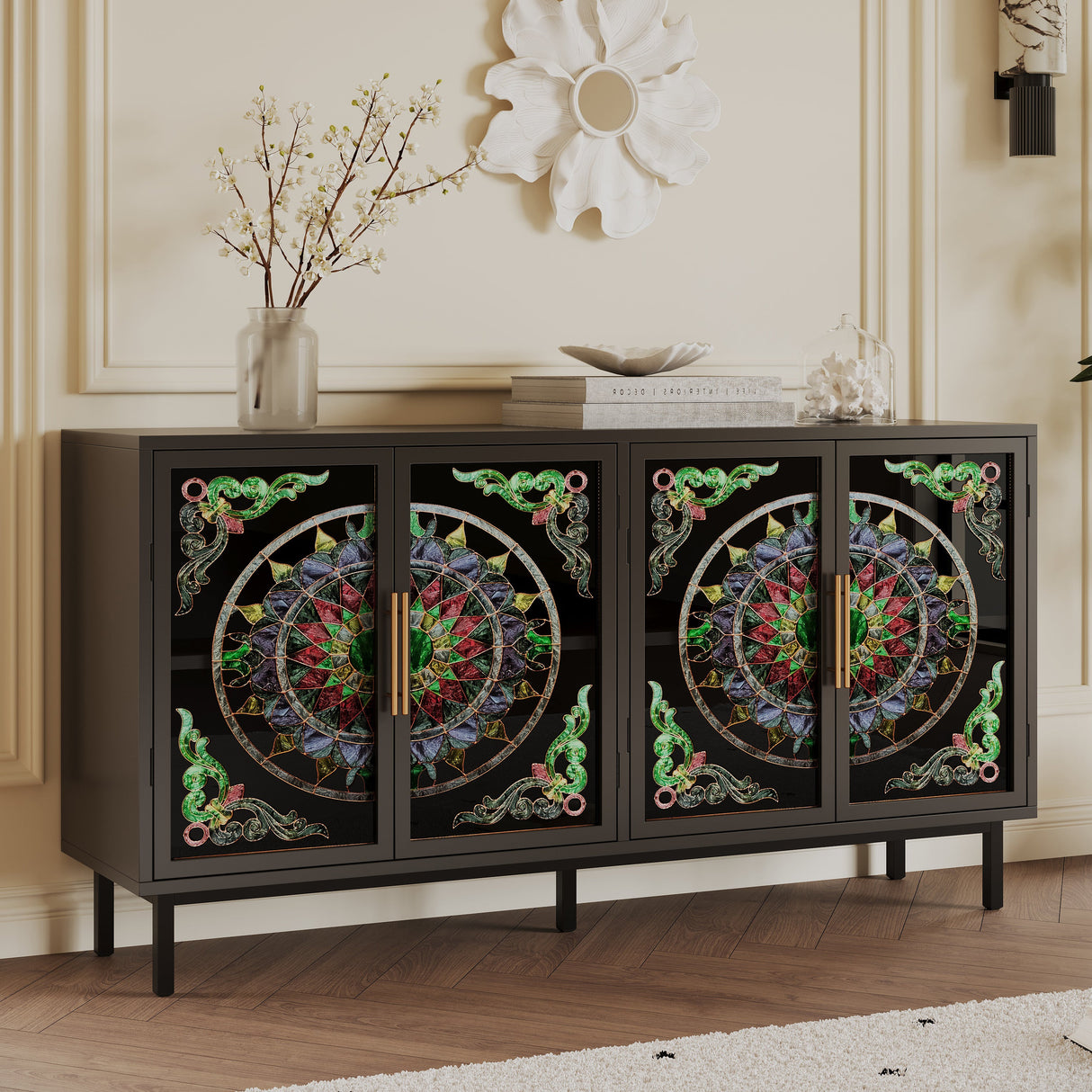 Decorative Cabinet with 4 Doors