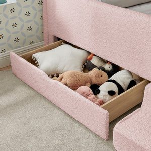 Safe Kids Bed With Guardrails And Storage