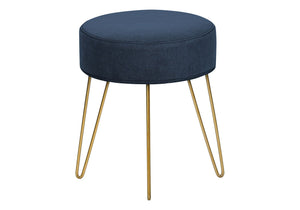 Ottoman Pouf with Round Metal Legs