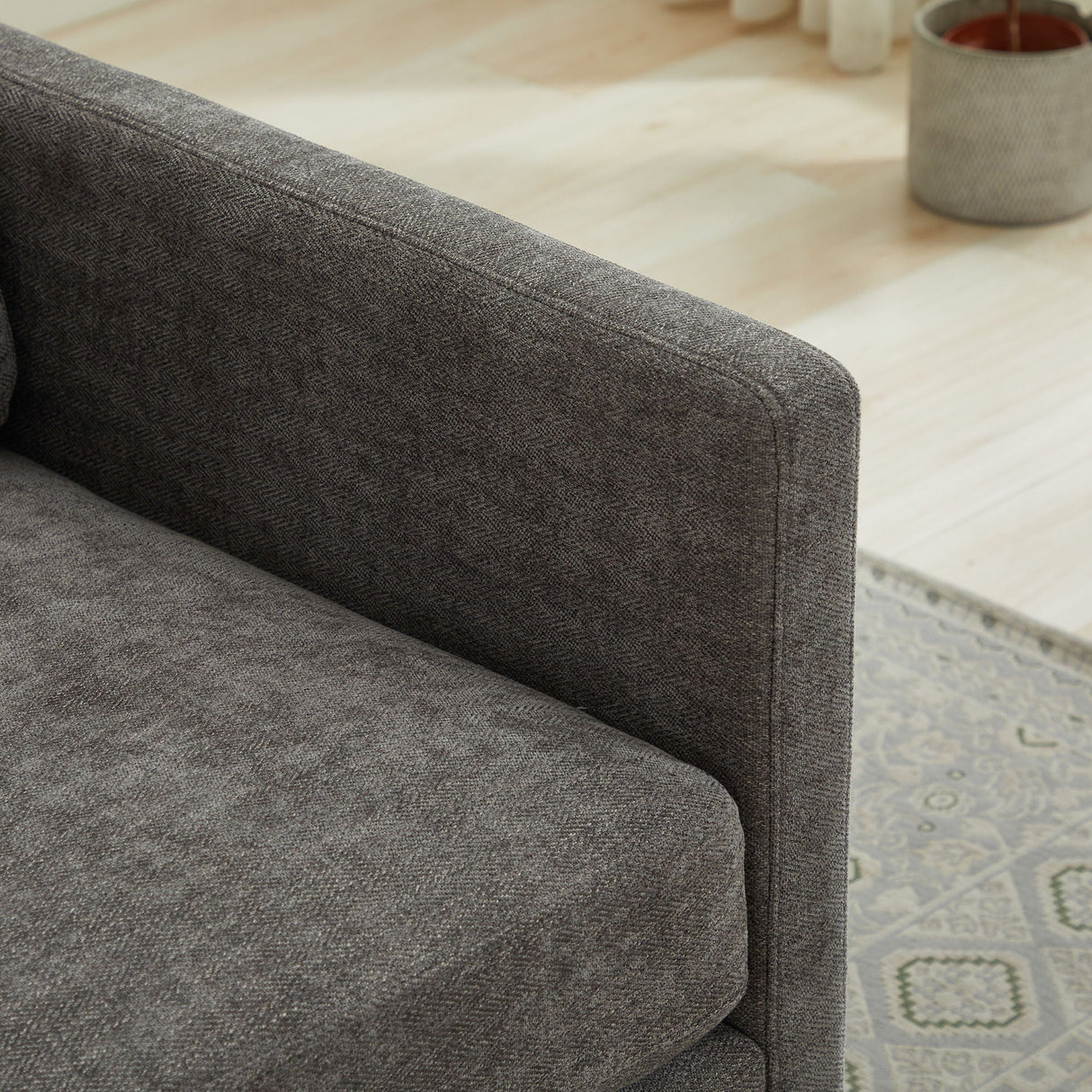 Modern Square Upholstered Swivel Accent Chair With Metal Base