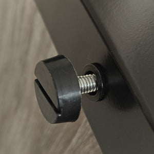 Modern End Table Nightstand with Tempered Glass & Wood Grain MDF