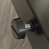 Modern End Table Nightstand with Tempered Glass & Wood Grain MDF