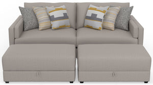 Trevor - Extra Deep Oversized Sofa With Included Storage Cocktail Ottoman