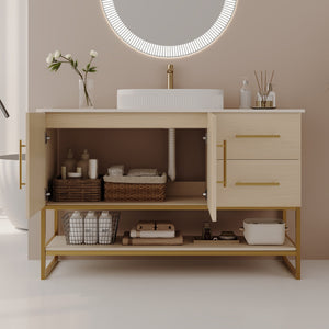 36" Modern Bathroom Vanity with Ceramic Vessel Sink