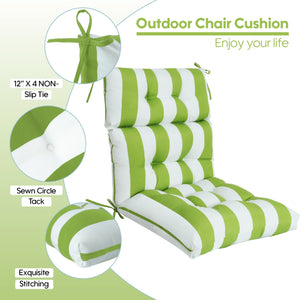 2-Piece High Back Chair Cushion Set, Tufted Patio or Rocking Chair Cushions