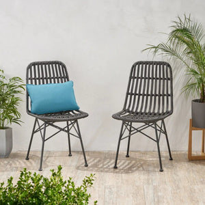 Sawtelle Outdoor Wicker Armless Chair