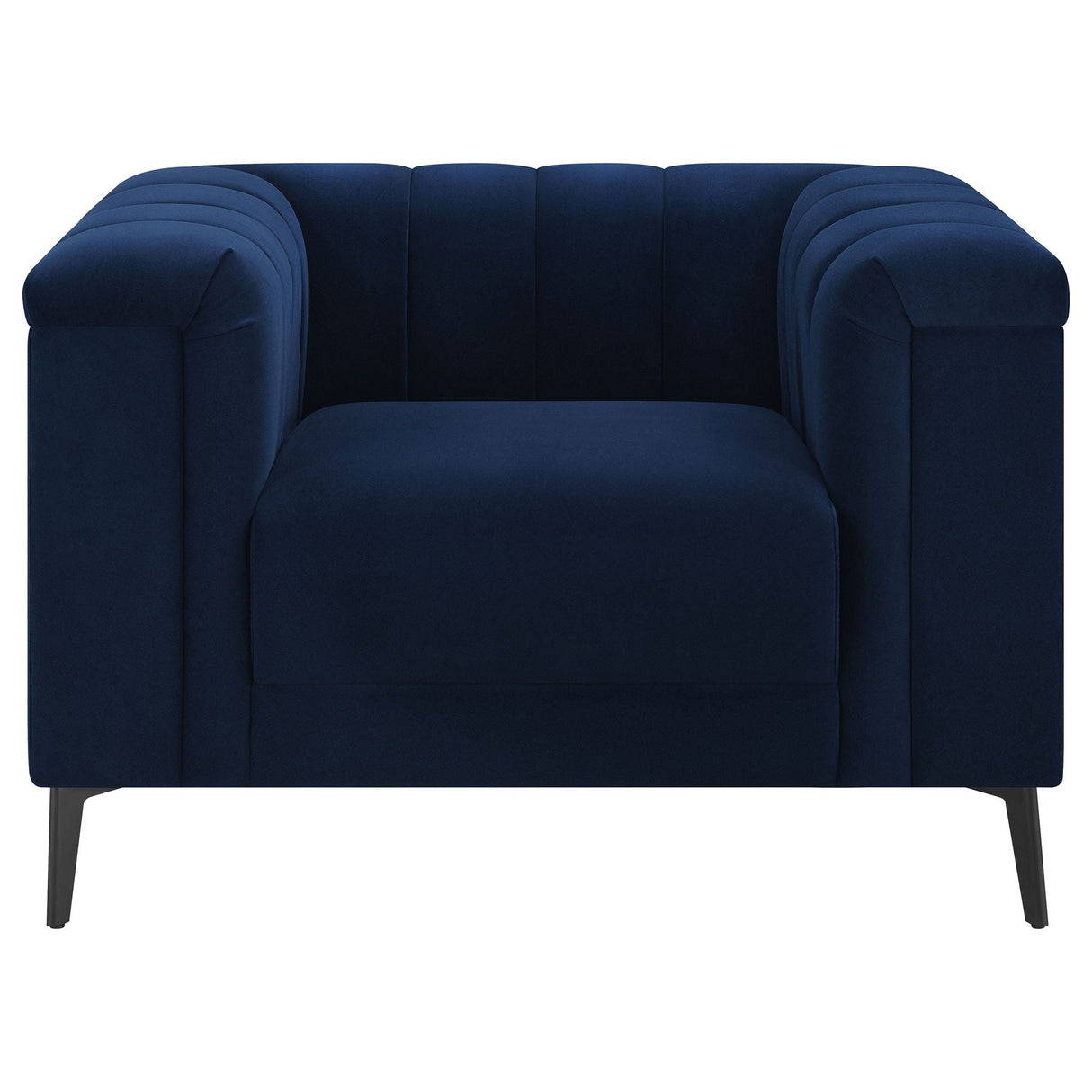 Darci - Accent Armchair With Seating And Tapered Legs - Blue