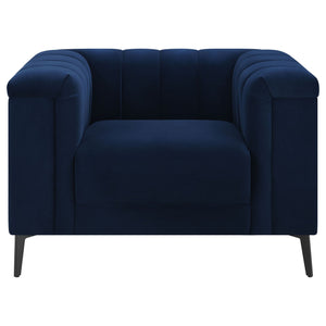 Darci - Accent Armchair With Seating And Tapered Legs - Blue