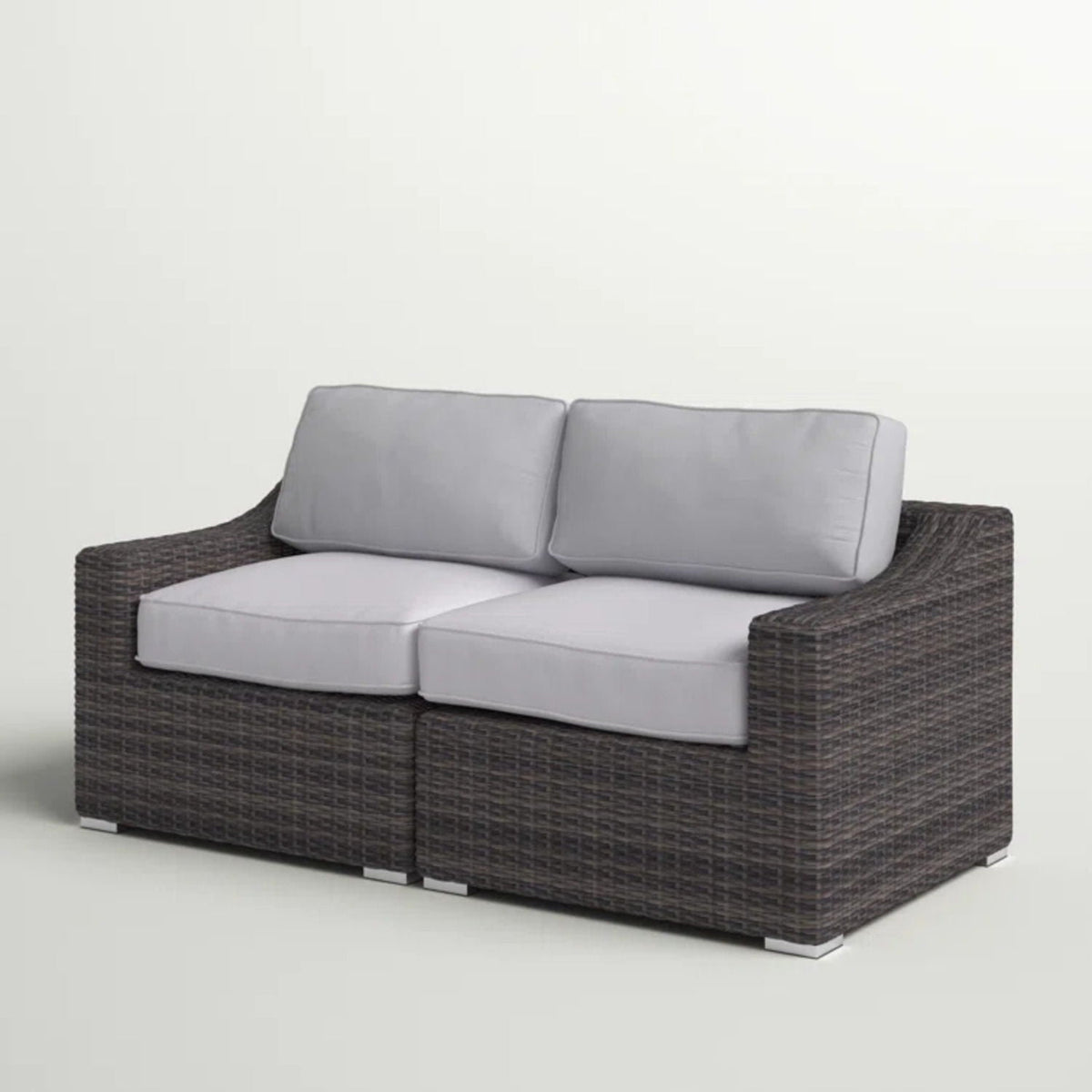 Chic Wide Outdoor Loveseat With Cushions