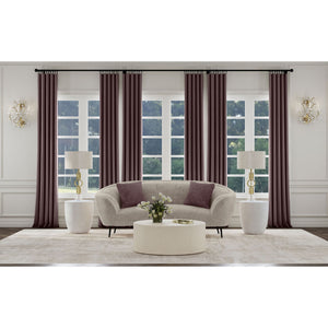 Saanich - Upholstered Curved With Plump Accent Pillows - Beige