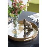 Copper Panther Animal Statue Decor