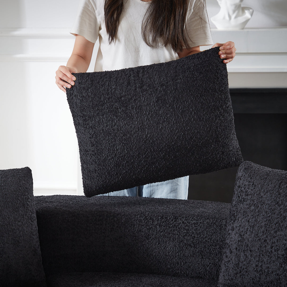 Modular Sofa Set in Chenille Fabric