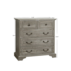Farmhouse Vintage Design 5 Drawers Dresser