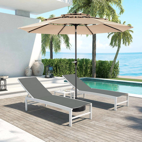 3-tier Ventilated 10-Foot Auto-Tilt Umbrella