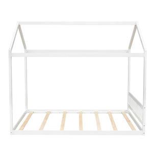 Wooden House Bed With Headboard