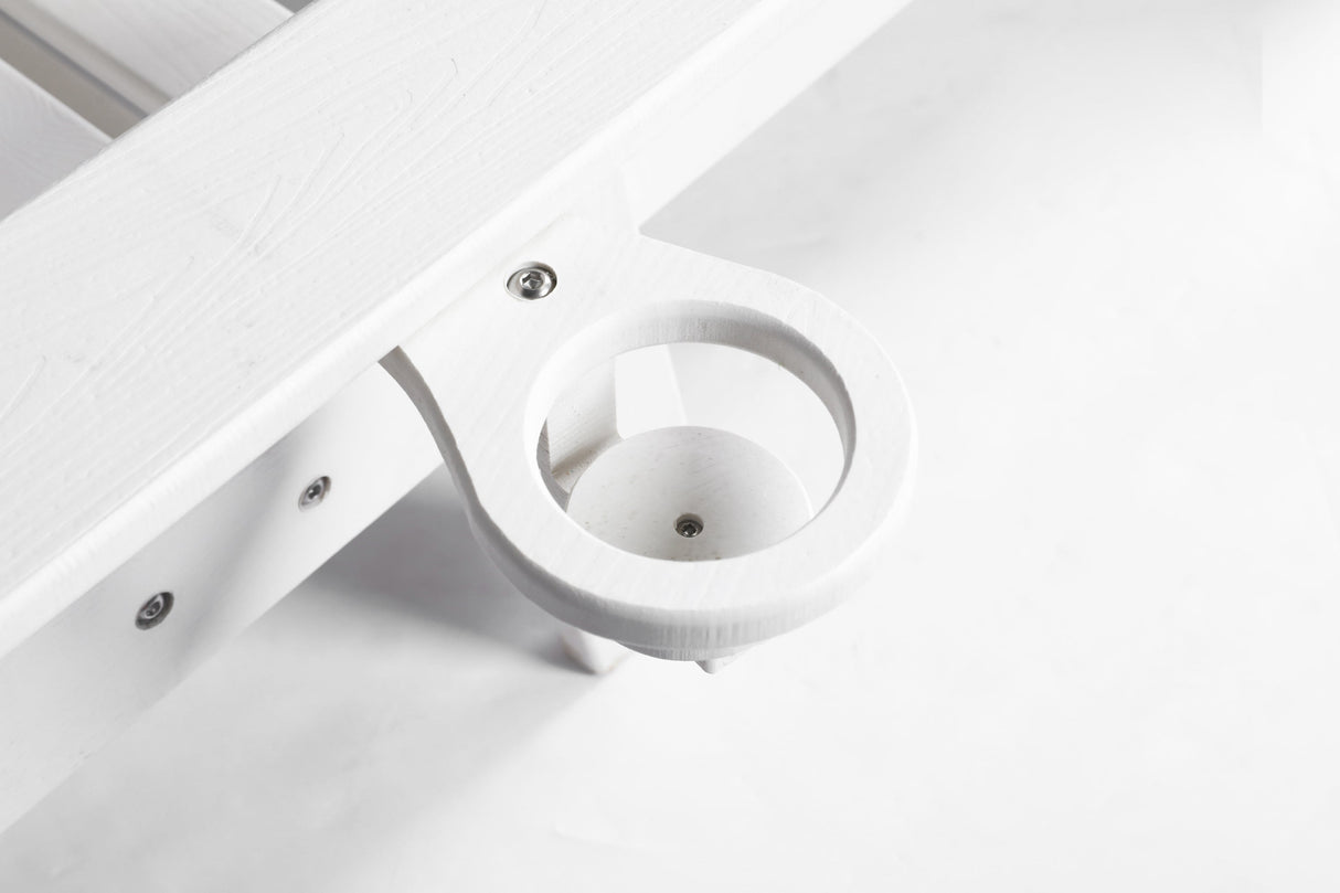 Lounge Chair Outdoor with Wood Texture, HDPE, Adjustable Backrest