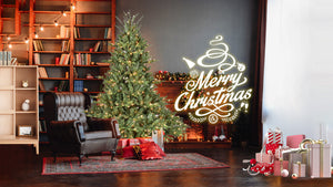 5FT The Full-Bodied Pre-Lit Evergreen Christmas Tree