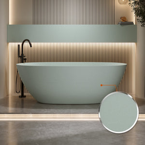 69'' Freestanding Bathtub Resin Stone Soaking Bathtub
