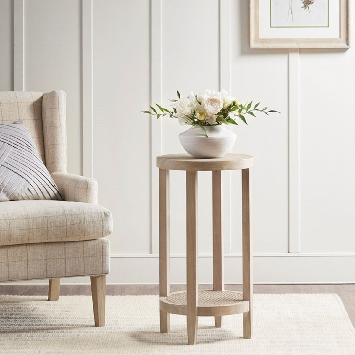Bedford - Round Accent Table - Reclaimed Wheat