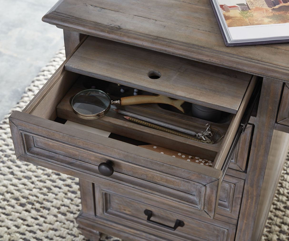 Lancaster - Executive Desk - Dove Tail Gray