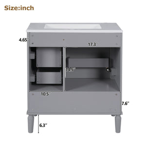Traditional Bathroom Vanity Set With Soft Close Doors