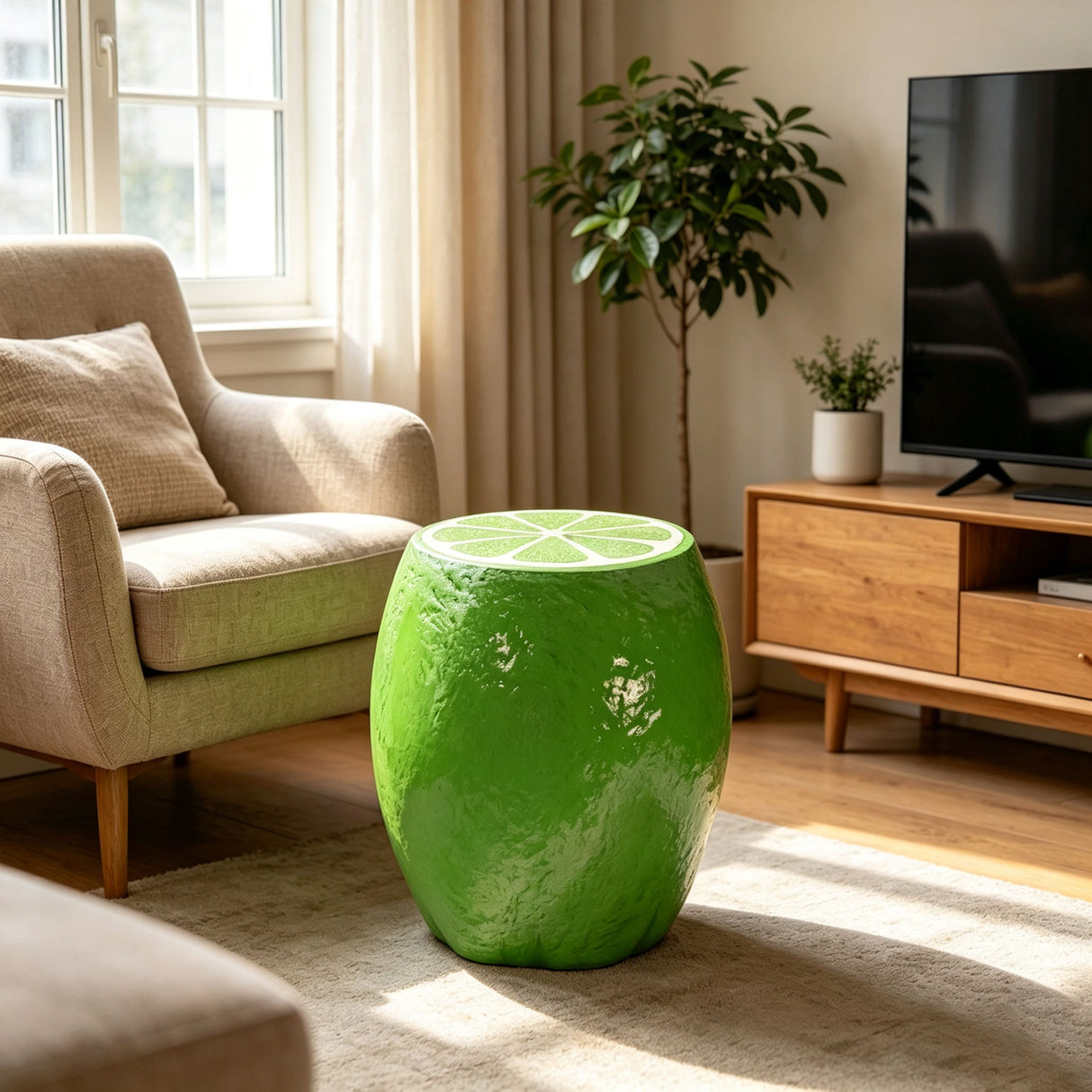 Novelty Lime Stool & Accent Table