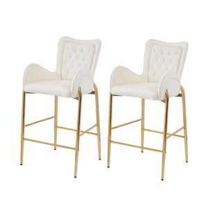 Fabric Counter Height Bar Stools (Set of 2)