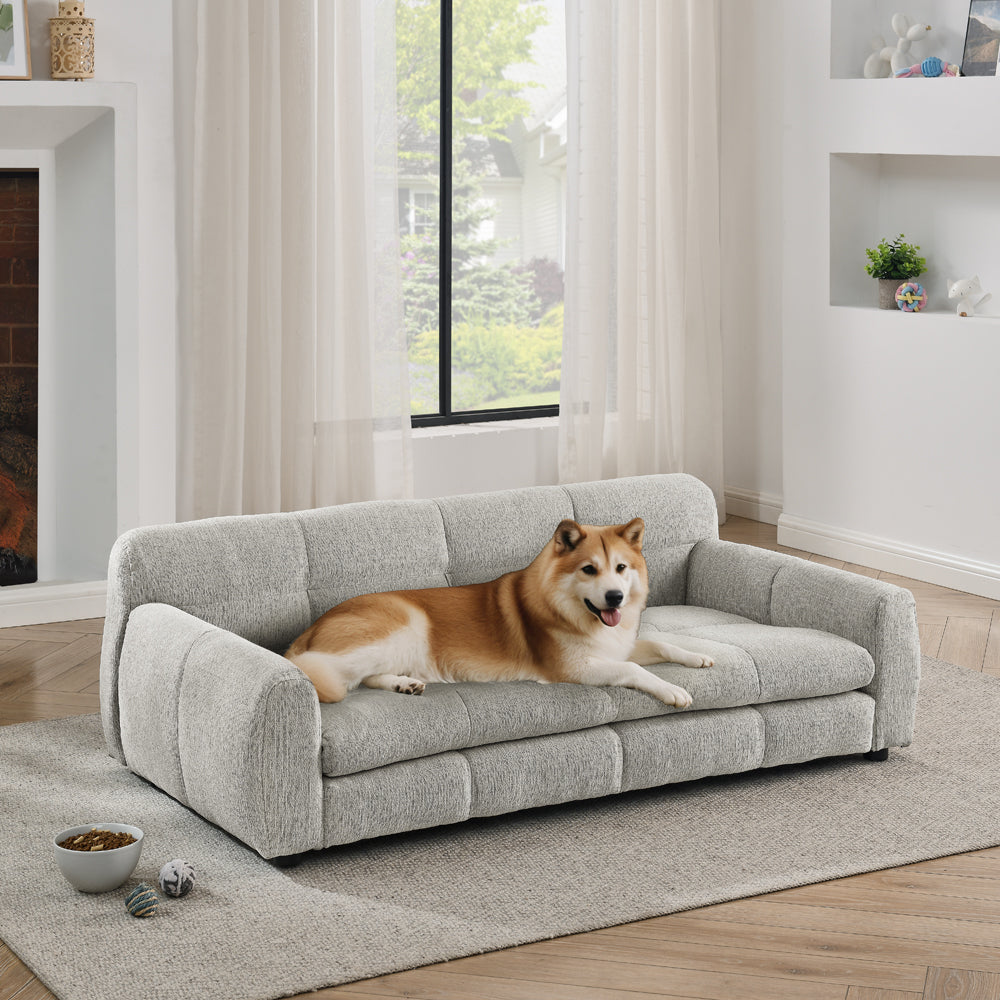 Soft-and-comfortable-pet-bed-for-big-and-oversized-dogs-Beige-Pet-Bed