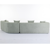 Modular Sofa Modern Minimalist Style Green Upholstered