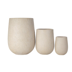 U_Style Egg-Shaped Lightweight MGO Outdoor Planter Set of 3