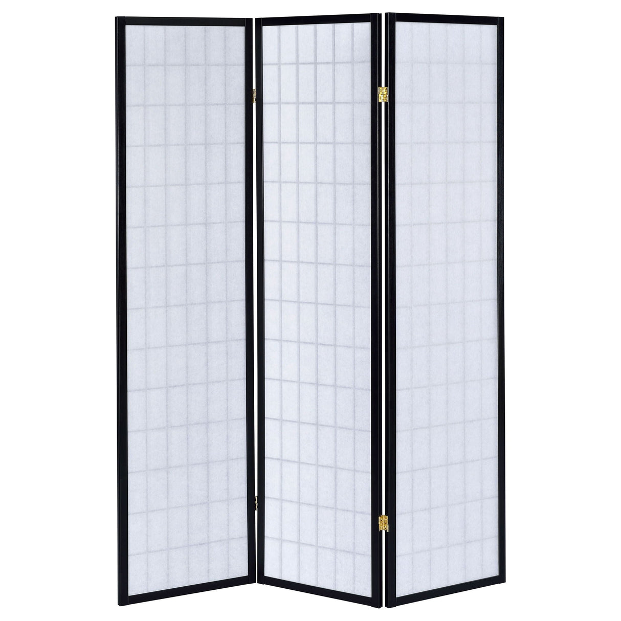 Carrie 3-Panel Room Divider Folding Shoji Screen Black