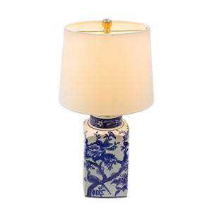 D13x25' Blue and White Ceramic Vase Lamp