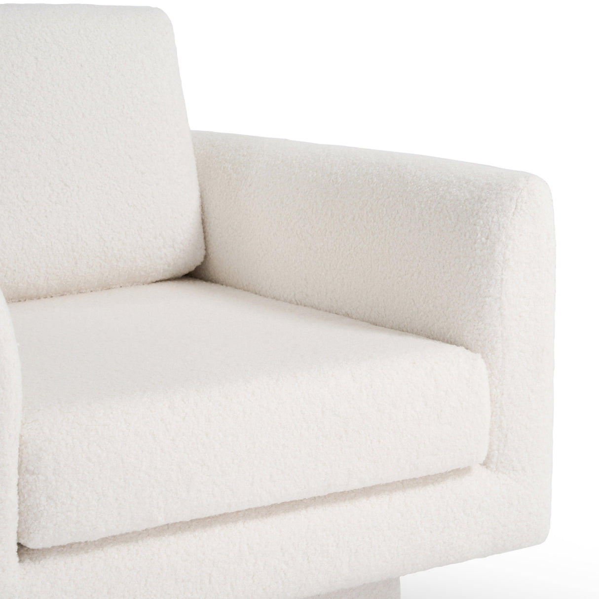 Hartswell Teddy Sherpa Modern Swivel Accent Chair