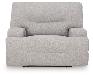 Acklen Place - 4 Pc. - 3-Piece Power Reclining Sectional Sofa With Raf Chaise, Wide Seat Power Recliner - Pewter