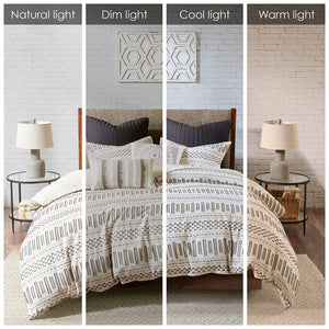 Full/Queen Cotton Jacquard Duvet Cover Mini Set