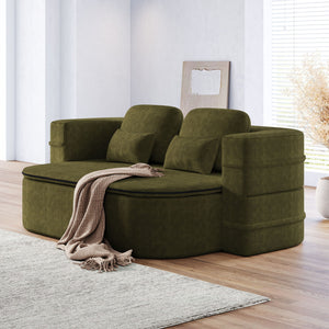2 In 1 Foldable Sofa Bed With Multi Functional Blanket, Floor Lounge Sofa