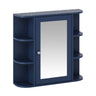 Bathroom Wall Storage Cabinet With Mirror And Adjustable Shelf, 6 Open Shelves