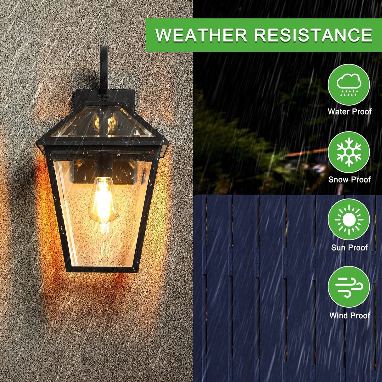 10" 2-Piece Outdoor Wall Lanterns