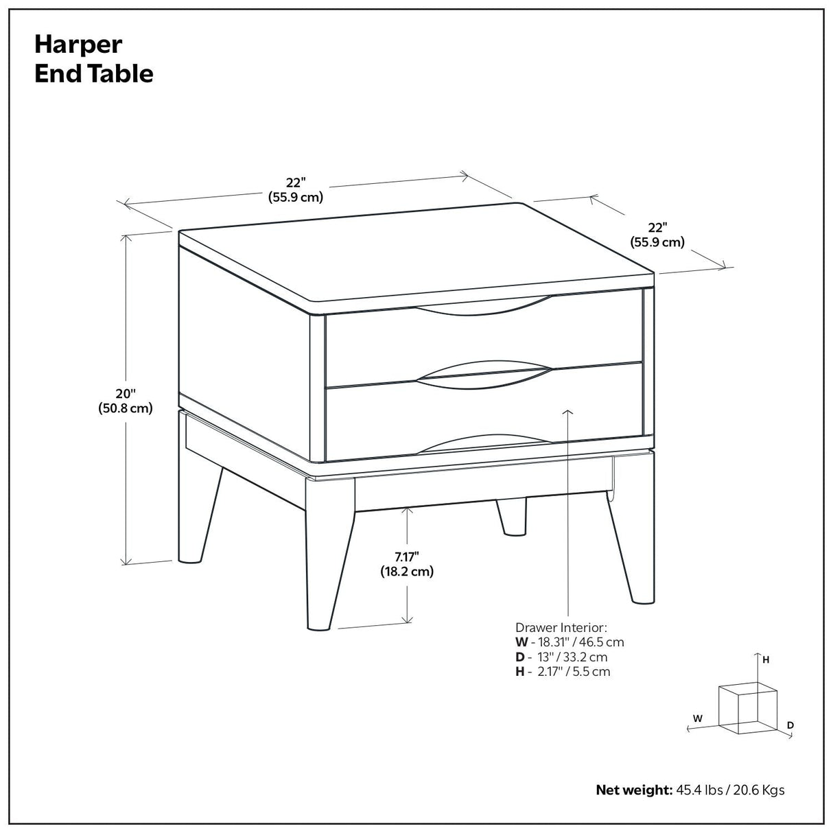 Harper - Handcrafted End Table