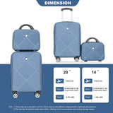 2 Piece Luggage Sets Lightweight Suitcase, Spinner Wheels