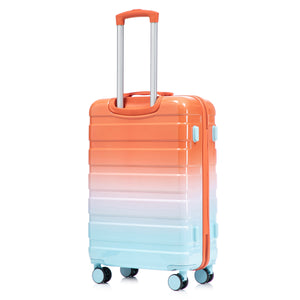 3-Piece Spinner Wheel Luggage Set with Silent Wheels - Blue Red