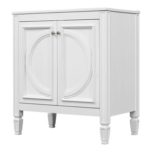 Bathroom Vanity With Sink With 2 Doors And Adjustable Shelf